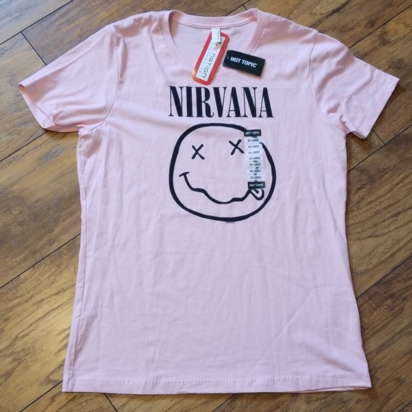 Hot Topic Tops - Hot Topic Nirvana Pink Tee